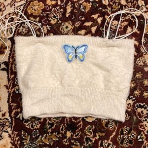 fuzzy butterfly top